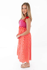 She’s A Bright Babe Midi Dress - Red