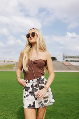Move On Over Denim Skirt - Cream