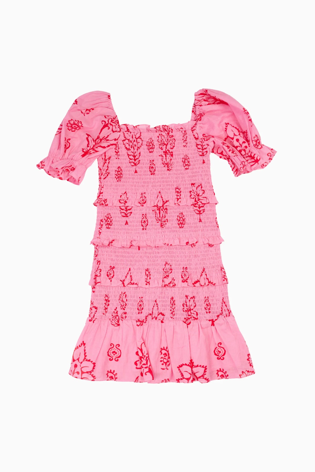 The Scarlett Puff Sleeve Tween Dress - Pink