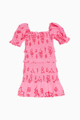 The Scarlett Puff Sleeve Tween Dress - Pink