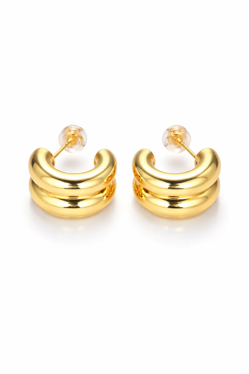 Double Time Earrings - Gold
