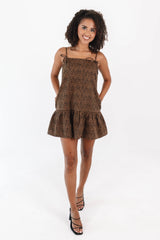 No Comment Dress - Khaki/Black