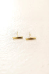 Dainty Dash Studs - Gold