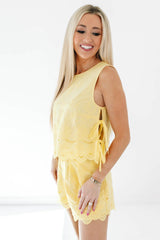 Ice Cold Lemonade Top - Yellow