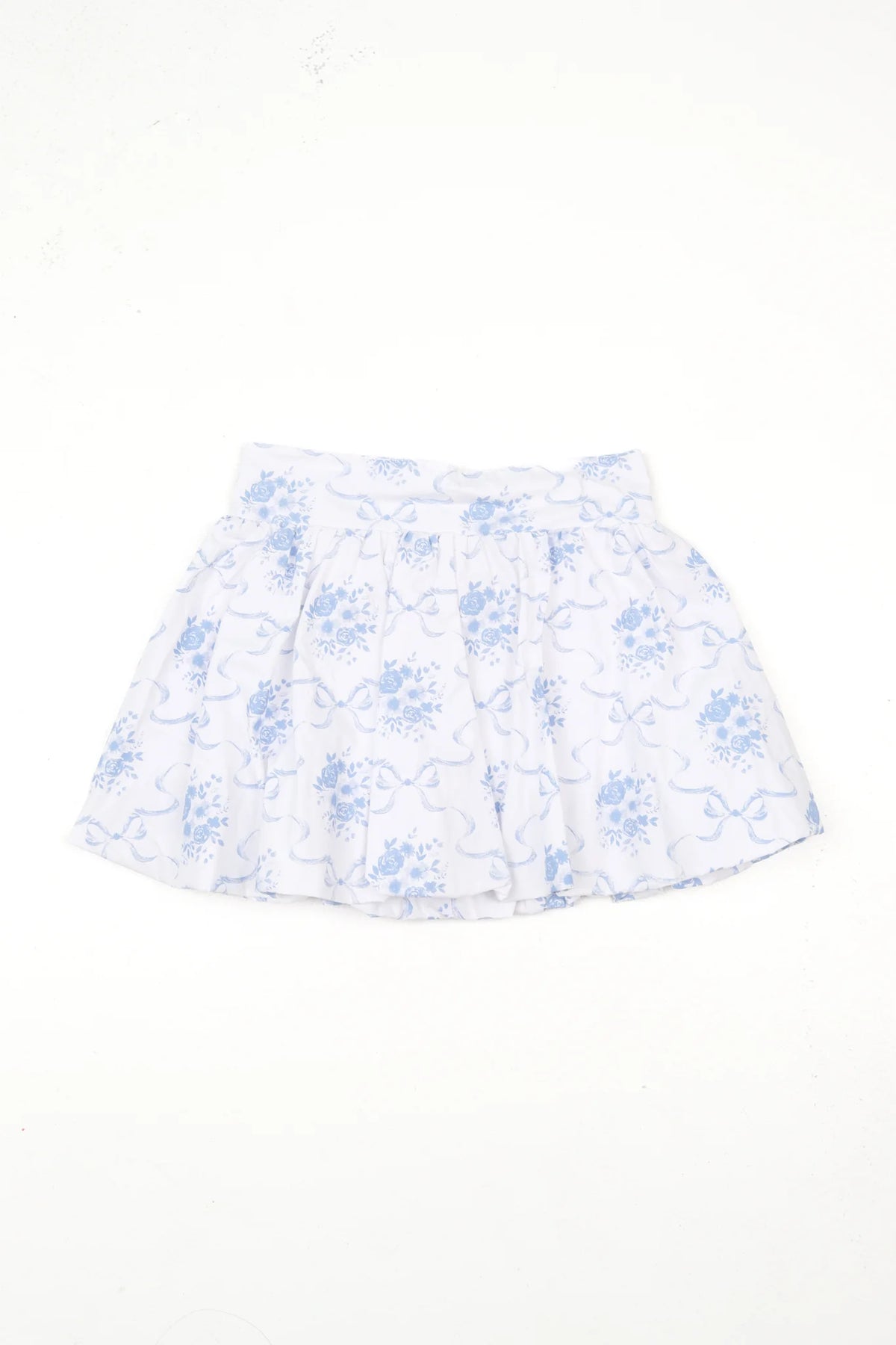 Popping Bubbles Tween Skirt - White/Blue