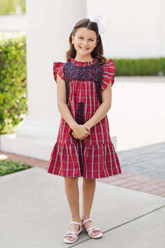 The Rayna Mini Dress - Red Plaid