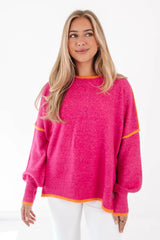 Something Great Sweater - Hot Pink