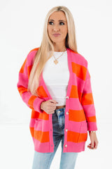 Sunset Pop Cardigan - Pink/Orange