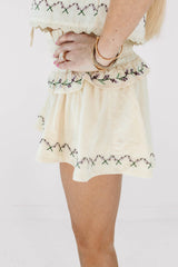 Through The Grapevine Shorts - Cream