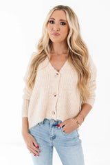 Keeping Cozy Cardigan - Cream