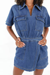 Saturday Night Lights Romper - Denim