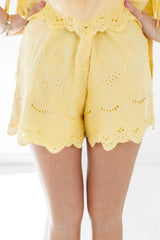 Ice Cold Lemonade Shorts - Yellow
