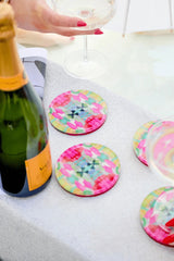 Laura Park Acrylic Coaster Set - Pink Paradise