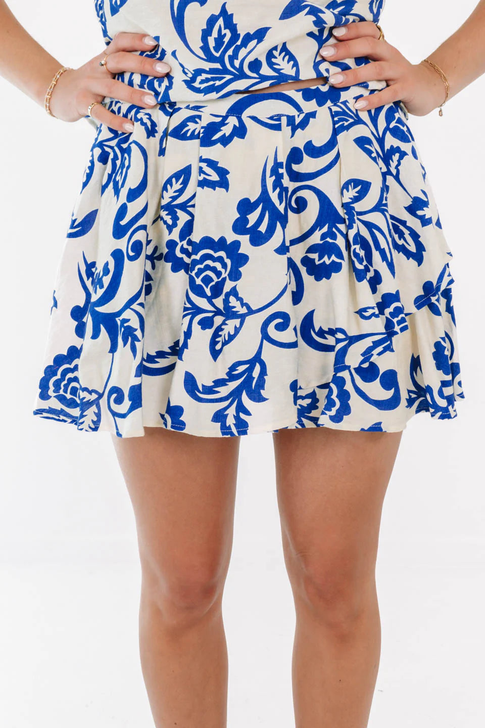 Lifeguard Duty Skirt - White/Blue