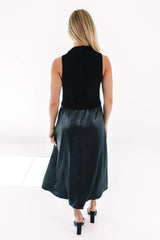 Winter Luxe Midi Dress - Black