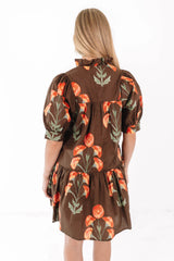 Berry Sweet Dress - Brown