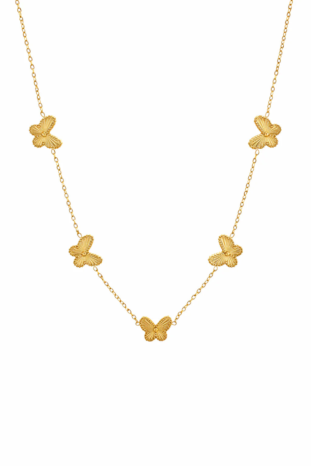 Butterfly Flutter Necklace - Gold