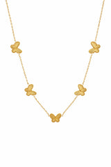 Butterfly Flutter Necklace - Gold