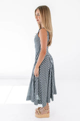 Gone Girl Midi Dress - Black/White