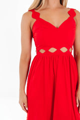 The Riley Midi Dress - Red