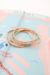 Watch Her Sparkle Bracelet Set - Gold