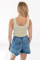 Coffee Break Tank Top - Sage