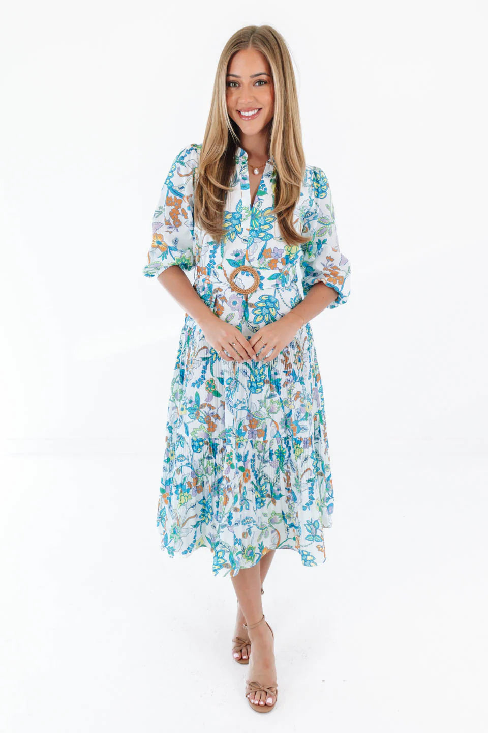 Afternoon Outing Midi Dress - White