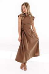 Everyday Ease Midi Dress - Brown