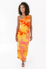 Sunset Visions Midi Dress - Orange