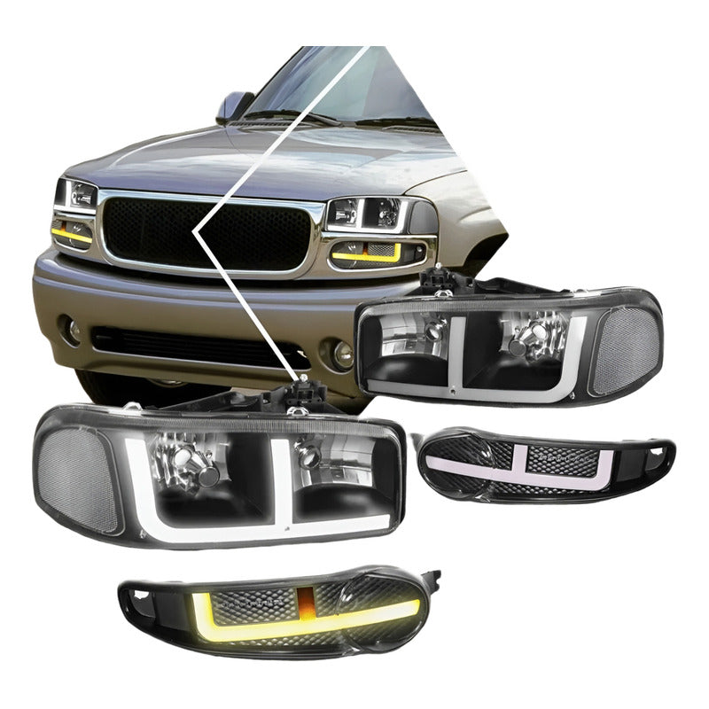 Faros Led Drl Sierra/yukon 1500 2002 2003 2004 2005 2006 Izquierdo