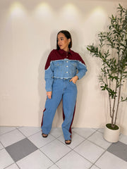 RAQUEL " BURGUNDY SET DOS PIEZAS