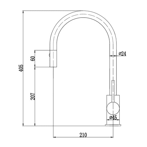 Otus New Pull out Sink Mixer Gunmetal PC1016LF-GM - Bathroom Hub