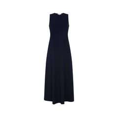 Jersey knit sleeveless maxi dress - Navy