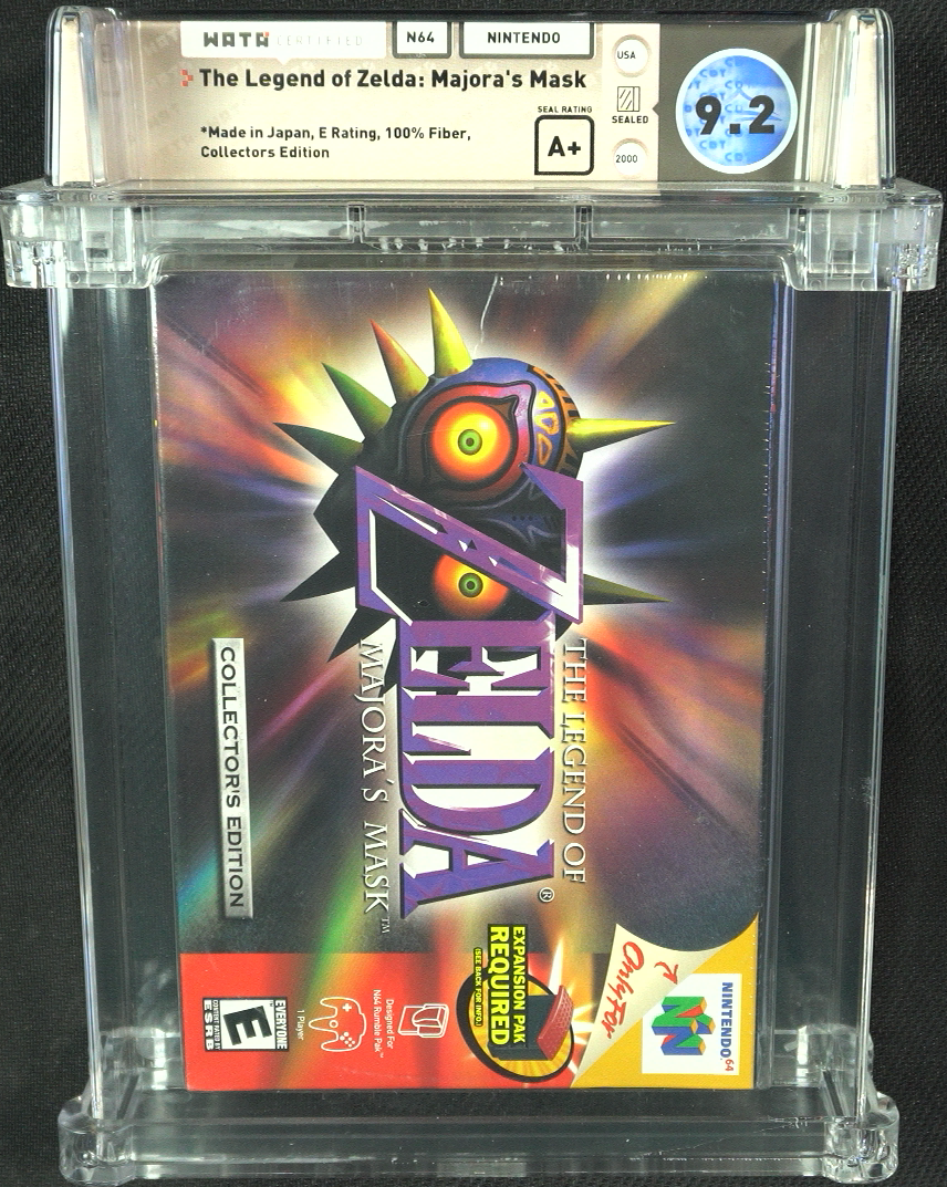 Zelda Majora's Mask - Nintendo 64 - WATA 9.2 - A+ Seal - Brand New - Collector's Edition