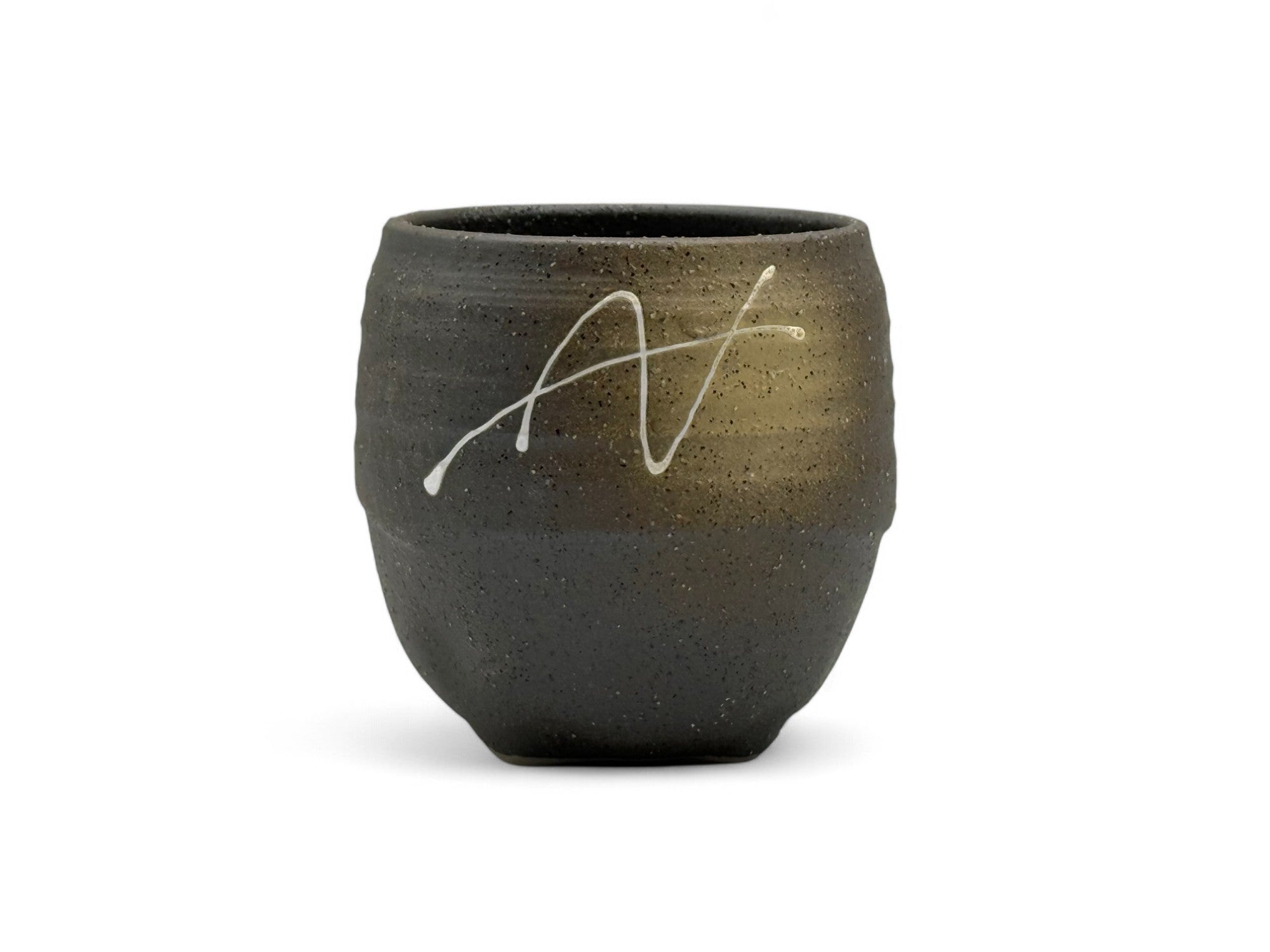 Inoue Tea Ishin Iga Black Mino-yaki Yunomi - Japanese teacup displayed in a product image