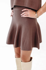 Feeling My Best Skirt - Brown