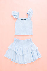 The Brooke Tween Skirt - Baby Blue