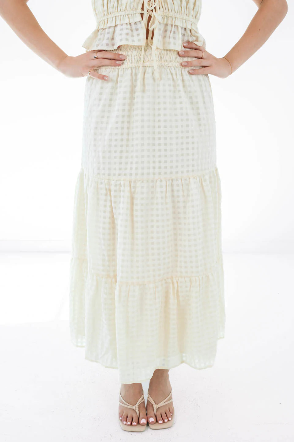 Nothing To Add Midi Skirt - Cream