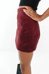 Sweet And Certain Skirt - Burgundy