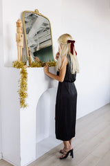 Silky Beauty Midi Dress - Black