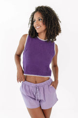 Gone Boating Shorts - Purple