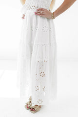 Twice As Nice Midi Skirt - White