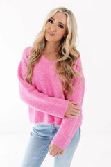 Cotton Candy Cutie Sweater - Pink