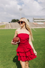 Horizon Hues Dress - Crimson