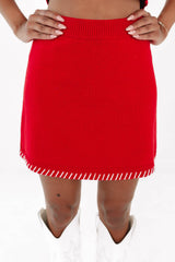 First Down Skirt - Red