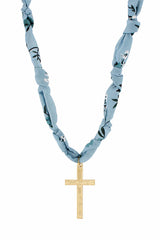 Wrapped Luxe Necklace - Blue