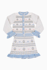 The Aria Tween Sweater Skirt - White