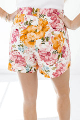 Flower Field Shorts - Cream