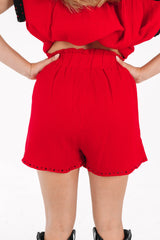 Light On Your Feet Shorts - Red/Black