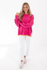 Something Great Sweater - Hot Pink